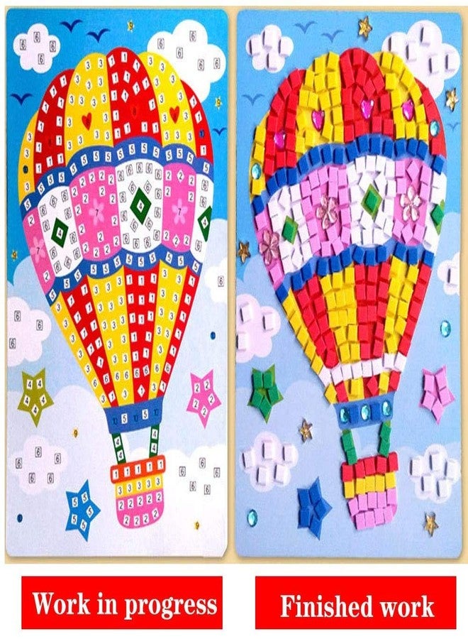 LitVibes Mosaic Sticker Creative Art DIY Set Foam Handmade Sticky Art Crafts Kits Multi Color for Kids/Teenagers- Set of 2 (Random Designs) - Image 5